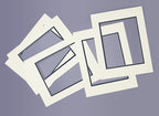 Golden State Art, 11x14 Double Mats for 8x10 - for Photos, Pictures, Frames - Acid-Free, 5 Pack, Ivory Turret Over Dignity Blue