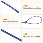 MECCANIXITY Waxed Cord 0.5mm Waxed Polyester Cord 175 Yard Wax String for Bracelet Making, Necklaces, Beading, Jewelry Making and DIY Crafts(Navy Blue)