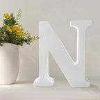 Wood Letters 4.3 Inch, White Unfinished Wood Letters for Graft, Wooden Letters for Wall Decor, Standing Letters for Bedroom, Home, Birthday, Party, DIY Graft (N)