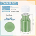 uxcell 10g/0.35oz Cosmetic Grade Mica Powder, 600 Mesh Mica Powder Natural Resin Epoxy Pigment Powders for Casting Resin, Candle Dye, DIY Nail Polish and Lip Gloss, Light Green