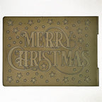 Words Merry Christmas Star Background Plastic Embossing Folders for Card Making Scrapbooking and Other Paper Crafts 2101046