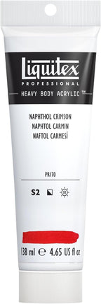 Liquitex Professional Heavy Body Acrylic Paint, 4.65-oz (138ml) Tube, Naphthol Crimson