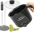 SAEUYVB Candle Making Kit with Wax Melter,Candle Making Supplies,Electric Wax Melter for Adults Beginners with Silicone Nozzle,Thermometer,Stirring Spoon, Silicone Pad,Instructions