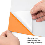 MEARCOOH Self Adhesive Foam Sheets, Orange 9x12 Inch 2mm Sticky Eva Foam Paper for Crafts Cardmaking Photo Frames Classroom Scrapbooking Christmas Crafts (Orange 10 Sheets)