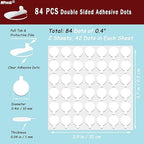 Strong Adhesive Dots Double Sided, Clear Museum Putty, Sticky Tack Glue Removable Mounting Putty for Wall Hanging, Crafts, Balloons, Poster, Museum, Decorations