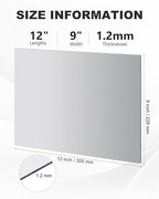 12" x 9" 18 Gauge Steel Sheets Metal Cold Rolled Steel Plate, 4 Pcs Weldable Metal Sheet for DIY Craft Projects, Industrial, Professional