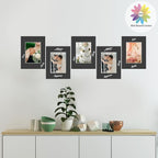 MBC Mat Board Center, 5 Pack 9X12 for 6X8 Black Picture Mats Frame Mattes, Bevel Cut, Acid Free, 4-Ply Thickness