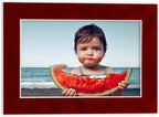 Pack of 25 Acid Free 11x14 Mats Bevel Cut for 8.5x11 Photos - Bright Red Suede Precut Matboards For Pictures, Photos, Framing - 4-ply Thickness