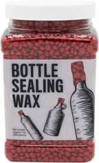 Blended Waxes, Inc. Bottle Sealing Wax Beads, Premium Pastille Wax Seal Beads For Wine, Beer, and Liquor Bottle Closure, Seals Between 25-30 Bottles, 1 lb, Red Metallic