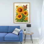 Moohue 14ct Counted Stamped Cross Stitch Kits for Adults Flowers Printed Cross Stitch Patterns Art Crafts Cross Stitch Supplies (Flowers 12)