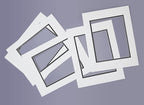 Golden State Art, 11x14 Double Mats for 8x10 - for Photos, Pictures, Frames - Acid-Free, 5 Pack, White Over Black