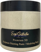 3D Sculpture Painting Paste|Texture Paste|Decorative Plaster|Ready to Use|Unique Metallic Pearl and Neon Colors|Ideal for Artwork|Stencil|Flowers|Texture and Art Relief|6 oz (Choco Milk)