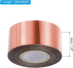PATIKIL 1.6"x400Ft Hot Stamping Foil Paper,Heat Transfer Hot Stamping Paper Foil Roll for Leather DIY Logo Decor Craft Gift Card Package Scrapbook,Rose Gold