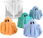Halloween Ghost Candle Silicone Mold DIY 3D Scented Candle Making Wax Mould Gypsum Ornament Resin Soap Chocolate Mold Home Decor