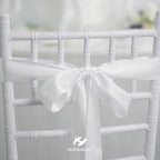 HUIHUANG White Satin Ribbon 2 inch Wide Double Side White Silk Fabric Ribbon for Crafts, Bows Making, Flower Bouquet Wrap, Gift Wrapping, Wedding Bridal Shower Decor, Home Decor -25 Yards/Roll