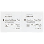 McKesson Alcohol Prep Pads [Pack of 4000] 70% Isopropyl, Individually Wrapped Wipes, Sterile, Medical-Grade, First Aid, Medium, 200 Count, 20 Boxes