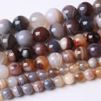 48PCS 8MM Red Coffee Agate Beads-Multicolo Stone Beads Energy Healing Beads for DIY Jewelry Bracelet Necklace Making for Jewelry Making15Inch