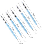 Ecjiuyi 9PCS Sculpting Tools,4PCS Double-Ended Metal Ceramic Clay Ball Stylus Dotting Tools and 5PCS 2 Way Silicone Polymer and Embossing Paper Flower Indentation Tool Set