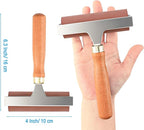 Soft Rubber Roller, Brayer Ideal for Anti Skid Tape Construction Tools, Print, Ink and Stamping Tools(4-Inch, Brown)