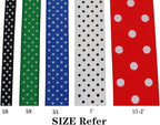 Polka Dot Grosgrain Ribbon 25 Yard Each Roll 100% Polyester (1", Purple)