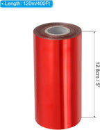 PATIKIL 5"x400Ft Hot Stamping Foil Paper, Heat Transfer Hot Stamping Paper Foil Roll for Leather DIY Logo Decor Craft Gift Package Scrapbook Card, Red