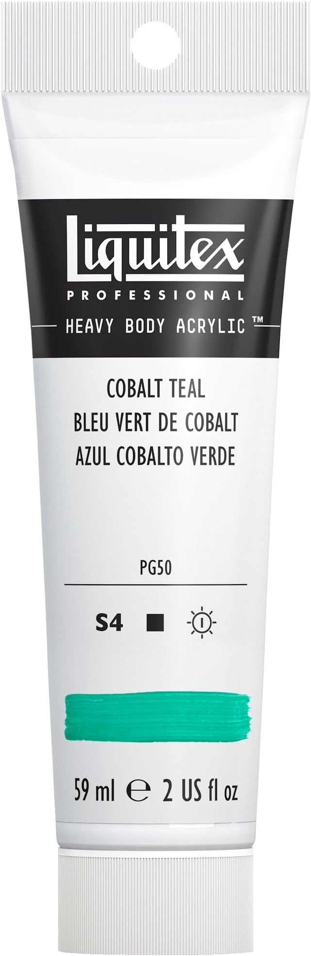 Liquitex Professional Heavy Body Acrylic Paint, 2-oz (59ml) Tube, Cobalt Teal