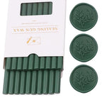 Olive Green Wax Seal Sticks 20pcs, Andotopee Glue Gun Wax Seal Sticks for Wax Seal Stamp, Premium Sealing Wax for Envelope Letter Seal Wedding Invation Craft Adhesive, Great Gift Ideas (Mini Size)