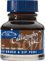 Winsor & Newton Calligraphy Ink, 30ml (1-oz) Bottle, Sepia