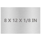 6061 T651 Aluminum Sheet Metal 8" x 12" x 1/8"(0.125") Thin Plate With Protective Film - 3MM Heat Treatable Rectangle for Crafting, Industry
