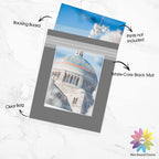 Mat Board Center, Pack of 25, 16x20 for 11x14 Black Picture Mat Sets - Acid Free, 4-ply Thickness, Bevel Pre-Cut White Core - Includes Backing Boards and Clear Bags - for Pictures, Photos, Framing