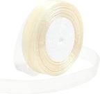 Ribbon for Gift Wrapping 3/4 inch Ivory Sheer Organza Ribbon for Flower Bouquet Tulle Thin Chiffon Ribbons for Wedding Invitations Christmas Halloween Presents Decorations Crafts 50 Yards