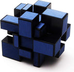 TANCH QIYI Mirror Speed Cube 3x3 Dysmorphism Magic Cube Puzzle Toy Blue