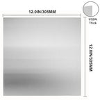 430 Stainless Steel Sheet Metal 12" x 12" x 1/32" Inch Metal Plates for Magnetic Mount Board Wall 20GA(0.80MM) 430 Stainless Steel Shim Stock Plates Metal Sheets for Crafting, Kitchen DIY, Office