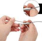 Picture Hanging Wire Adjustable Wire for Hanging Heavy Mirror 5m x 2mm Mirror Frame Hangings Kit with D Ring 4 Expansion Screws 4 Pcs Screws Self Tapping Eye Heavy Duty Stainless Steel Rope for Lamps