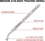 Excel Blades Pounce Wheel Set – Stainless Steel Fabric Tracing, Perforating, Cutting, Sewing, Quilting & Embossing Tool – Set of 3 Assorted Sizes – Made in USA