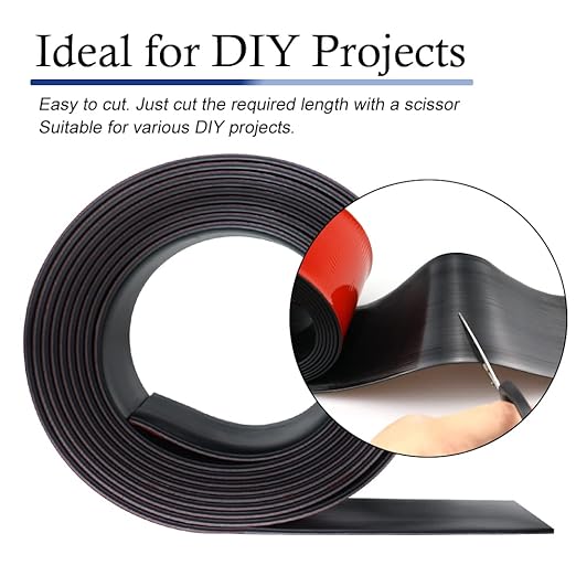 Neoprene Rubber Strips Self Adhesive Solid Rubber Sheets, Rolls & Strips for DIY Gaskets Crafts Pads Seals Warehouse Flooring Neoprene Sheet with Adhesive Backing (6" Wide x 1/5" Thick x 40' Long)