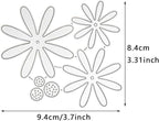Cutting Dies Metal Stencils Scrapbooking Tools DIY Embossing Template for Paper Card Making Album Arts Crafts Supplies (Daisy Flower Set-9.4x8.4cm)