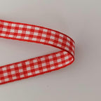 Red and White Gingham Ribbon 25 Yards Each Roll 100% Polyester (3/8", red)