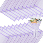 FUHITIM 20 Sheets Flower Wrapping Paper - Waterproof Floral Bouquet Packaging Paper for DIY Crafts，Florist Supplies Packaging Paper for Wedding Birthday Gift (Translucent Light Purple)