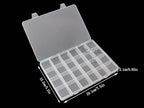 4packs Plastic Organizer Box 24 Grids Clear Storage Container Jewelry Box with Fixed Dividers for Beads Art DIY Crafts Jewelry Fishing Tackles (4pcs 24 Grids Box)