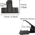 Locci Black Large Bull Clips, 10 Pack Extra Large Binder Clips 4.7 Inch (120 mm) for Home, Work, Art, Office and Kitchen