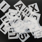 6 in Alphabet Number Stencils for Painting, 42 Pcs Reusable Letter Stencils for DIY Project Art Craft Spray Painting Templates Interlocking Stencil Kits for Wood Signs, Wall Art