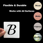 1 Inch Alphabet Letter Stencils for Painting - 70 Pack Letter and Number Stencil Templates with Signs for Painting on Wood, Reusable Cursive Letters Stencils for Chalkboard Wood Signs & Wall Art
