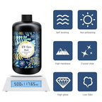 Crystal Clear Hard UV Resin Upgraded Formula Ultraviolet Fast Curing for Jewelry Making Craft Decoration, Hard Transparent Glue Solar Cure Sunlight Activated Resin (500g)