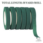 12 Roll Floral Tape 1/2inch Flower Tape Dark Green, Floral Tapes for Bouquet Stem Wrapping and Floral Crafts, Wedding Bouquet