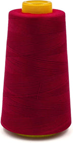 Tortoise 4 Cones of 3000 Yards Each Spool Thread for All Purpose, Serger, Overlock, Quilting, Sewing Machine - 100% Polyester - 40S/2 Wine Red