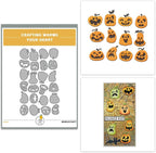 Halloween Clear Silicone stampReusable Stamp with Pumpkins, Skulls, Bats, Santa Claus, and Holiday Designs. Used for Making Cards, scrapbooks, and DIY templates (Halloween Pumpkin face)