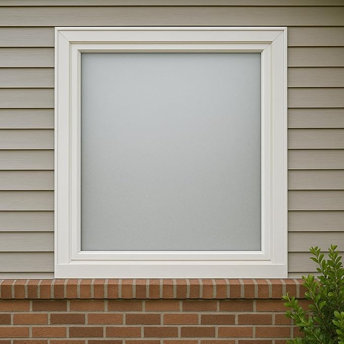 Rockrose Matte Frost Home Window Tint Film - Decorative Opaque Privacy Film Frosted for Home Offices Shower Door with UV Blocking - 60 in x 100FT - Matte Frost