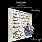 3D Sculpture Painting Paste|Texture Paste|Decorative Plaster|Ready to Use|Unique Colors|Ideal for Artwork|Stencil|Flowers|Texture|Art Relief| 6 oz (Metallic Dark Blue)
