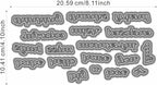 Metal Cutting Dies DIY Merry Christams Embossing Stencil Template Scrapbooking Card Making Mold Photo Album Arts Crafts Tools (Hello Thanks-20.6x10.4cm)